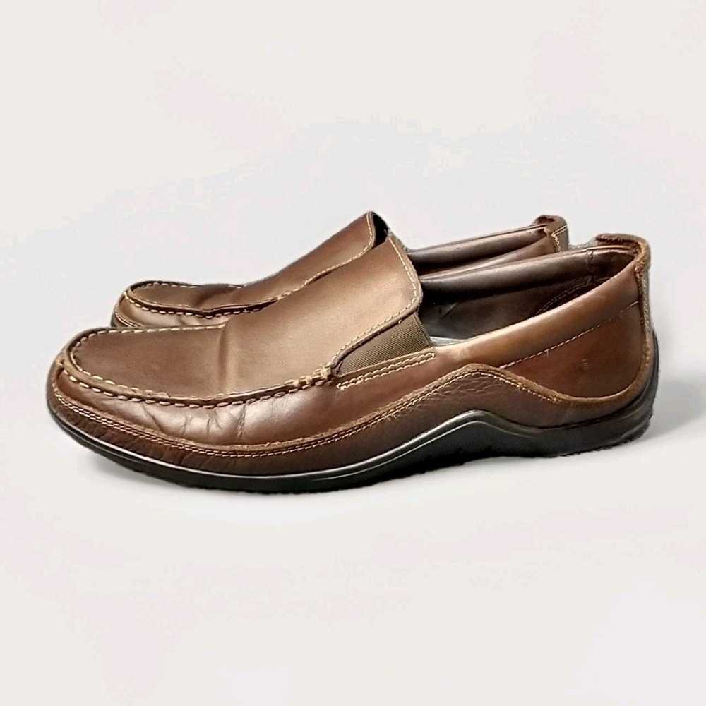 Cole Haan Mens Gunnison Driver Loafers Brown Leather Slip On C04059 Size 10.5 M